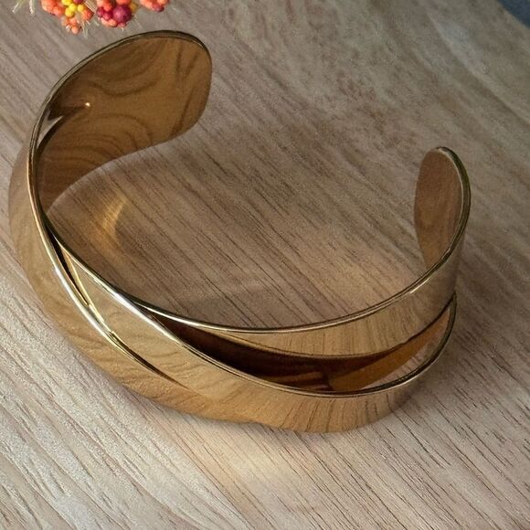 Jenny Bird Shiny Gold Open Cuff - Picture 3 of 6